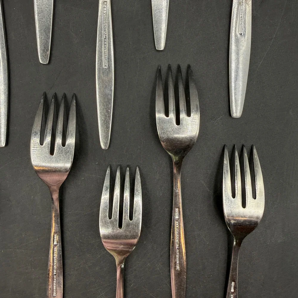 Vintage Prudential Flatware Set Silverware Japan Wheat Pattern MCM 22 Piece Set